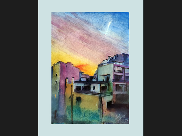 Sunrise in the center of Sofia